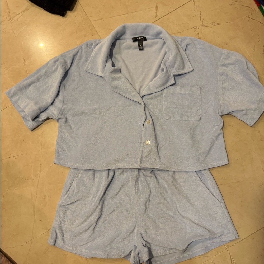Aqua terry set